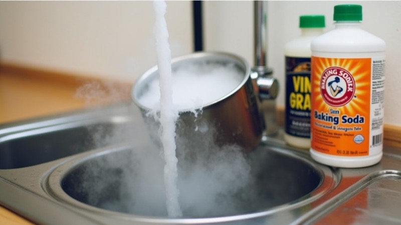 5 Simple Ways to Clear Your Sink Drain Naturally, Concept art for illustrative purpose, tags: einfache - Monok