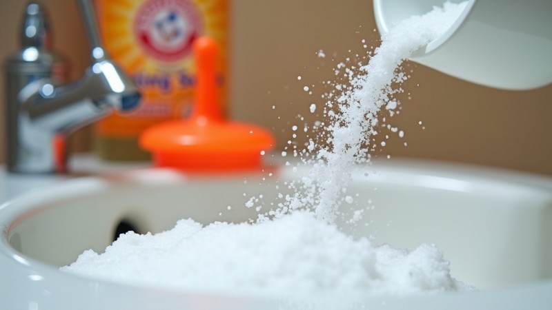 5-Minute Drain Cleaning Solution: A Natural and Powerful Alternative to Vinegar and Baking Soda, Concept art for illustrative purpose, tags: essig und - Monok